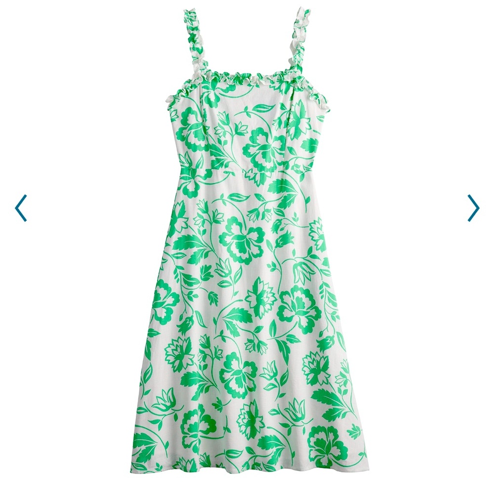 NWT Draper James RSVP Ruffle Midi Dress, Sz 8
